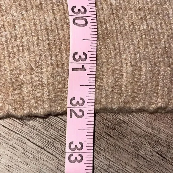 Tahari Womens Wool Blend‎ Sleeveless Open Front Knit Hoodie Sweater Tan Small Sweaters